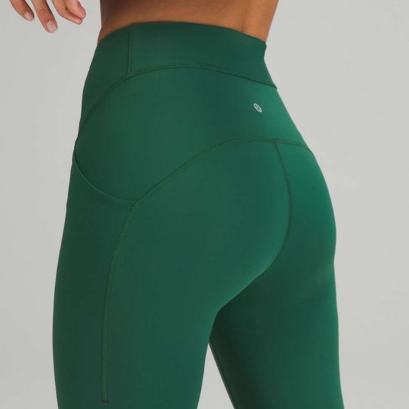 Lululemon Power Thru High Rise Tight Athletic Leggings Everglade Green 12 NWT - Picture 3 of 11